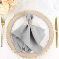 Napkin, Silver, 20 x 20