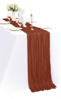 Table Runner, Terracotta , Cheesecloth
