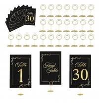 Table Numbers 1-40 (Black/Gold)