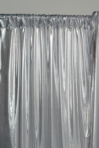 Pipe & Drape Accessories, Silver Polyester Premier Drape Panel 12’H 5’W