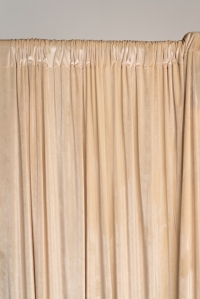 Pipe & Drape Accessories, Biege Crushed Velvet Drape Panel 12’H 5’W