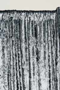 Pipe & Drape Accessories, Silver Crushed Velvet Drape Panel 12’H 5’W