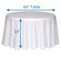 Tablecloth, White 108''R