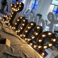 Marquee Sign Love Rustic 12' L  5' H
