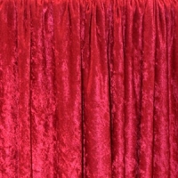 Pipe and Drape Assesories, Red Premium Crushed Velvet Drape Panel 12'H 5'W