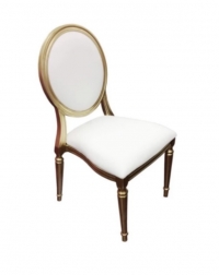 Laurier, Gold/White Chair