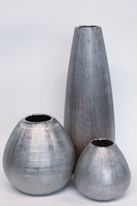 Silver Vases Set of 3