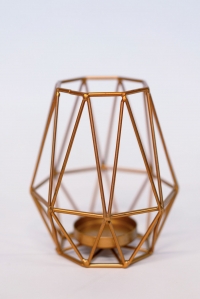 Gold Diamond Deco Candle Holders