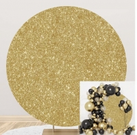 Gold Glitter Sequin Round Backdrop